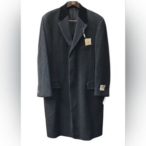 Lauren Ralph Lauren Chesterfield Cashmere/ Wool Charcoal Overcoat NWT
